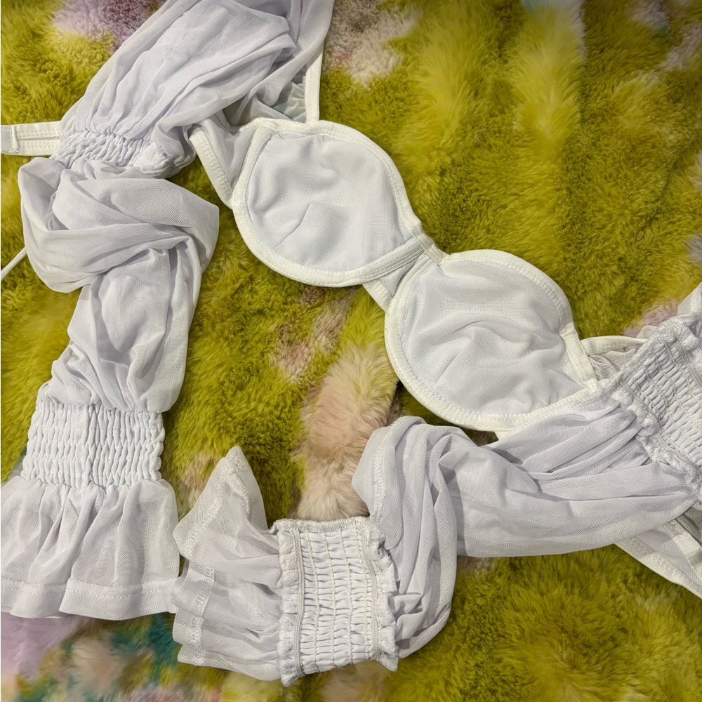 ZYA Elegant White Women's Crop Top